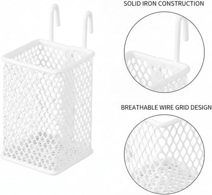 Wire Grid Hanging Basket, Iron Wall Mount Organizer - Image 6