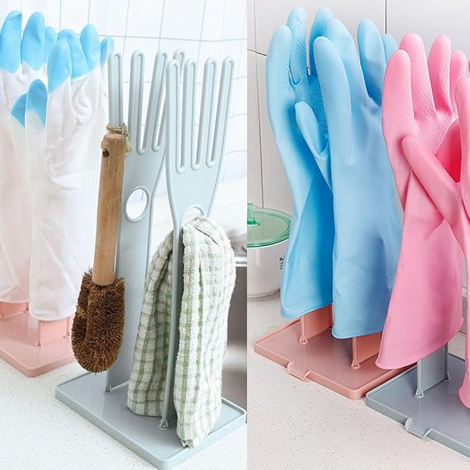 2 Pack Household Gloves Holder Rack Organizer Household Cleaning Glove Drying - Image 3