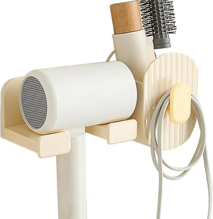 Wall Mount Hair Dryer Holder | No-Drill Storage Stand, Hair Tool Organizer by Unknown