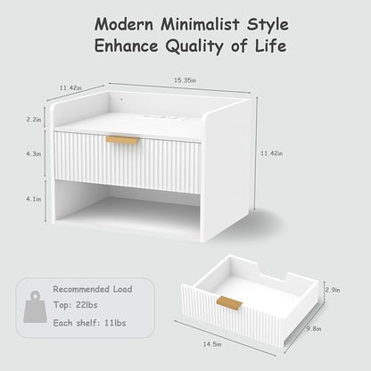 Arbuxzuy Floating Nightstand Set of 2 - Image 2