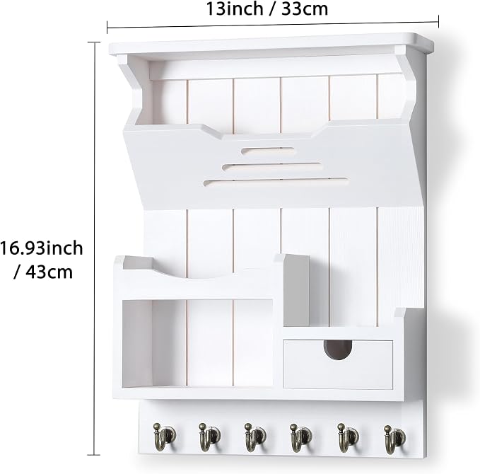 DOPACE Key Holder for Wall, Mail and Key Holder, Mail Organizer Wall Mount - Image 3