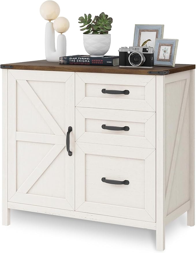3 Drawers Farmhouse File Cabinet - Image 9