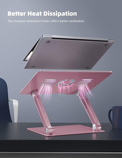Lamicall Adjustable Laptop Stand, Portable Laptop Riser, Aluminum Laptop Stand - Image 3