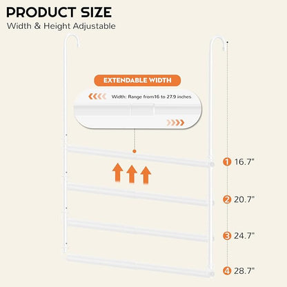 Hanging Closet Rod Adjustable Width Height Closet Rod - Image 3