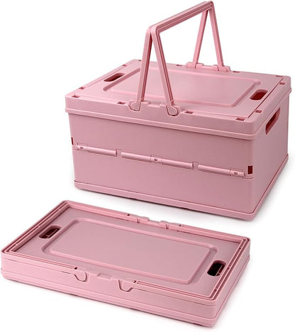 Collapsible Storage Crate, Foldable Plastic Basket by Vivikivi