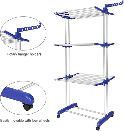 Bigzzia Clothes Drying Rack, Folding Stainless Steel Drying Rack Clothing - Image 6