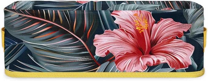 Beautiful Tropical Flowers Bathroom Storage Basket, Foldable by ModaQua
