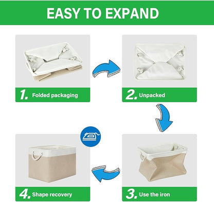 Bidtakay Large Storage Baskets for Organizing Fabric Closet Organizers Storage - Image 7
