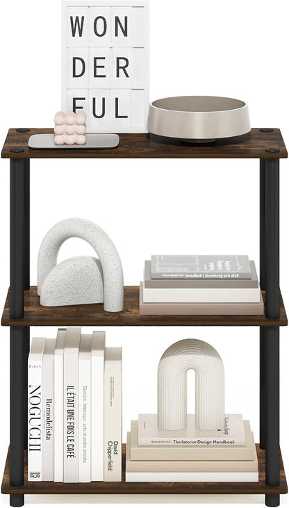 Furinno Turn-N-Tube Storage Shelves, 3-Tier Book Shelf, Corner Shelf, Toolless - Image 6