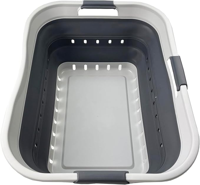 SAMMART 42L Collapsible Plastic Laundry Basket by SAMMART
