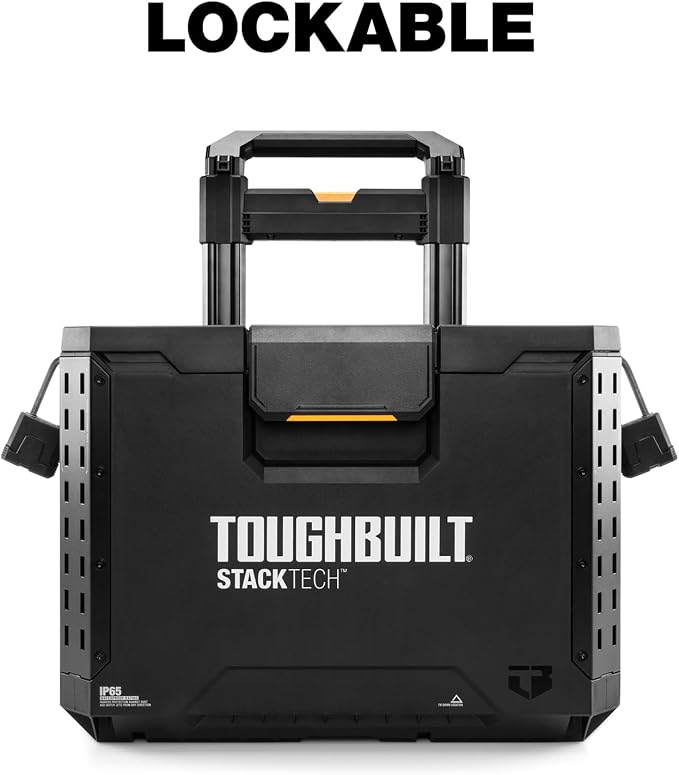 ToughBuilt Portable 2-in-1 Rolling Tool Box, Wheels & Stackable Design - Image 9