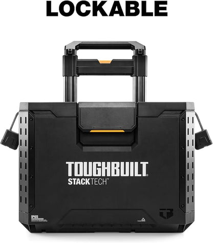 ToughBuilt Portable 2-in-1 Rolling Tool Box, Wheels & Stackable Design - Image 9