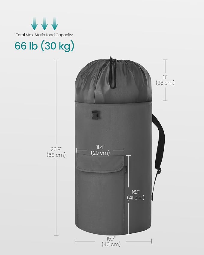SONGMICS Laundry Bag, Laundry Backpack 31.7 Gallons, Heavy-Duty, Large - Image 6