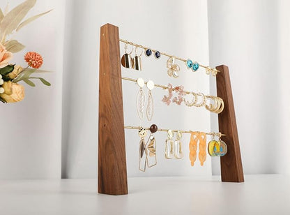 GemeShou 3 Tiers Walnut Earring display stands - Image 9