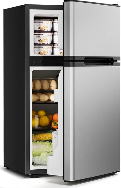 3.2 Cu.Ft Mini Fridge with Freezer by Feelfunn
