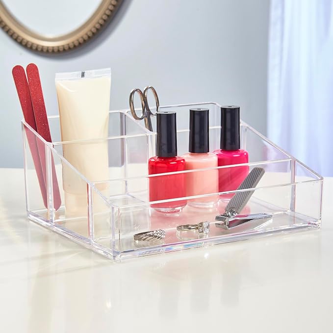 STORi Clear Plastic Small Countertop Vanity Makeup Organizer, Compact - Image 8