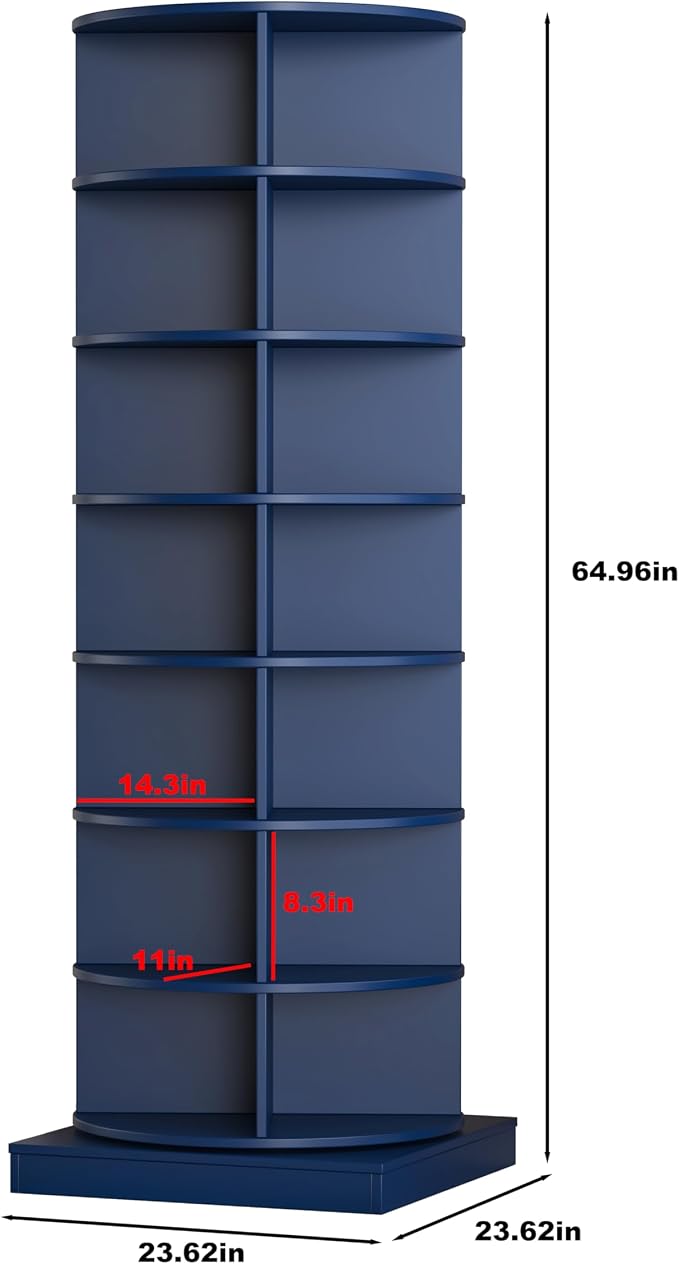 6 Tier / 7 Tier Rotating Shoe Rack Tower, Modern Free Standing 360° Revolving - Image 2