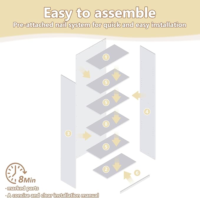 CTESNE【2026 Adjustable Shelves 5-Tier Bookcase, 71 inches, Wooden Open Display - Image 7