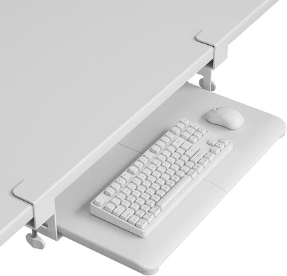 BONTEC KMT01-PJ Under Desk Keyboard Tray, Pull-Out Keyboard & Mouse Platform by BONTEC