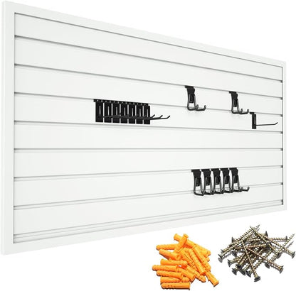 Yuzzy Slat Wall Paneling 2 x 4ft, Garage Slatwall Panel Wall Storage Systems by Yuzzy