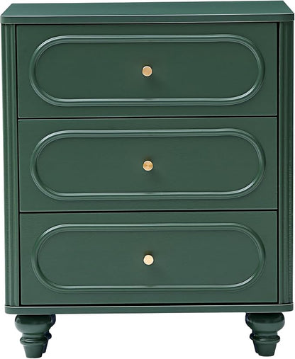 3 Drawer Fluted Dresser for Bedroom Set of 2, Mid Century Modern Chest of - Image 7