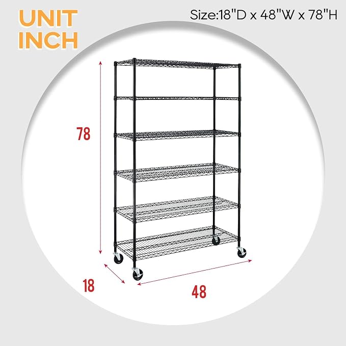BestOffice | 6-Tier Wire Shelf - Image 3