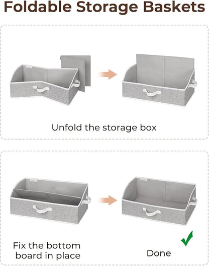 StorageWorks Closet Storage Bins, Trapezoid Organizer Box - Image 5