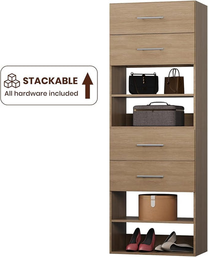 ROOMTEC 19.5" 2 Drawer Short Tower Closet Unit, Modular Closet System - Image 7