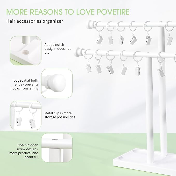 POVETIRE Headband Holder Stand Storage - Image 3