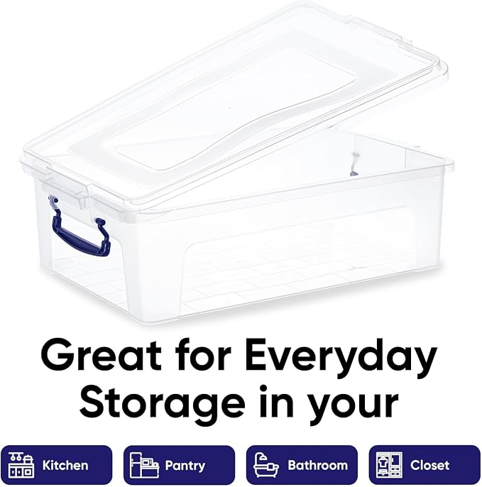 Superio Storage Bins with Lids- Clear Boxes - Image 5