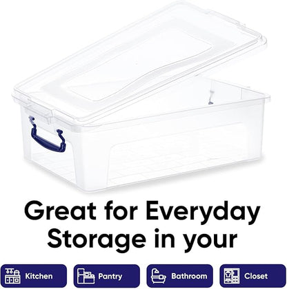 Superio Storage Bins with Lids- Clear Boxes - Image 5