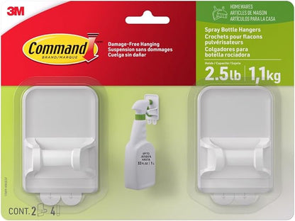 Command Spray Bottle Hangers, Holds up to 32 fl oz, 2 Hangers by Unknown