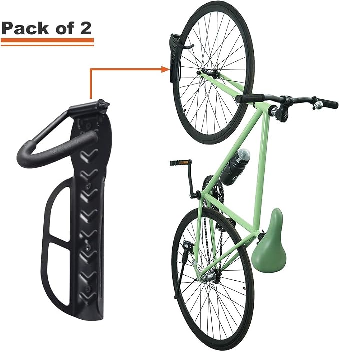 Wallmaster Bike Storage Rack for Garage, Wall Mount Bicycles Hanger - Image 6