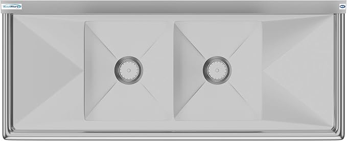 KoolMore - SB141611-12B3 2 Compartment Stainless Steel NSF Commercial Kitchen - Image 9