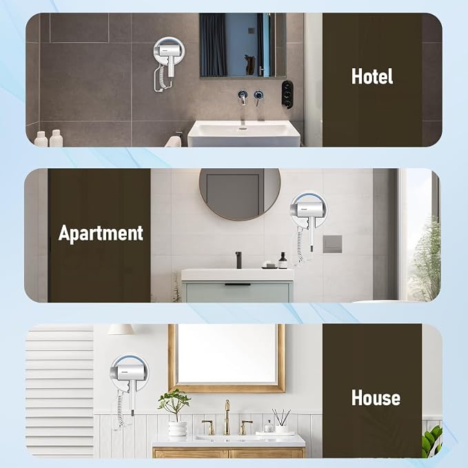 Hotel Wall Mount Hair Dryer for Bathroom - Image 7