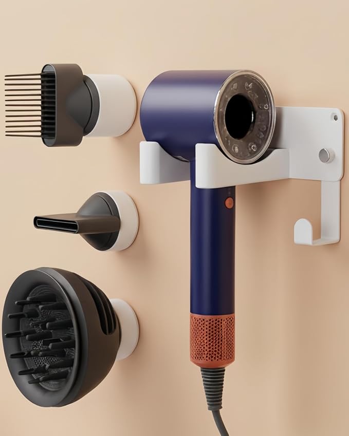 Hair Dryer Holder, Hair Dryer Holder Wall Mounted Self Adhesive Hairdryer by Chochoyah