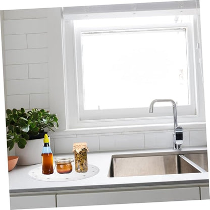 OUNONA 12-Inch Acrylic Rotating Turntable Kitchen Storage Organizer Tray - Image 5