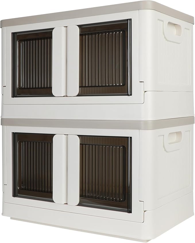Storage Box, Collapsible Cabinet, 8.4 Gallon Each One, 2 Packs, Useful Box by AssHMKITOfficial
