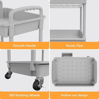 3 Tier Rolling Utility Cart - Image 2