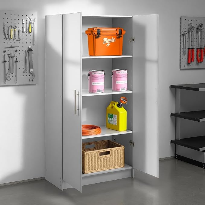 Prepac Elite Tall Garage Storage Cabinet & Pantry Storage Cupboard, 2-Door - Image 2