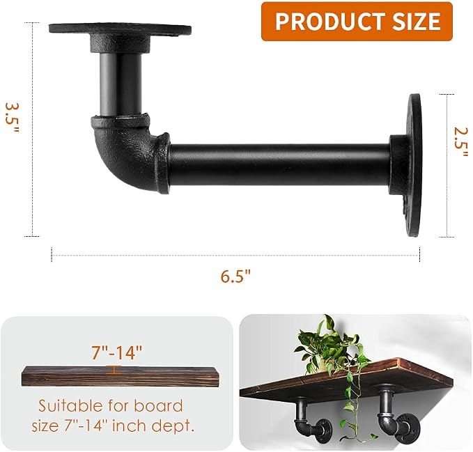 Janyang Industrial Pipe Shelf Brackets - Image 2