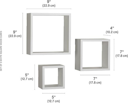 MELANNCO Floating Square Cube Shelves, - Image 3