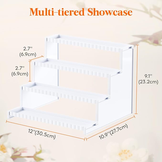 Lifewit Perfume Organizer with Fences, Plastic Cologne Stand, Tool-Free Assembly - Image 3