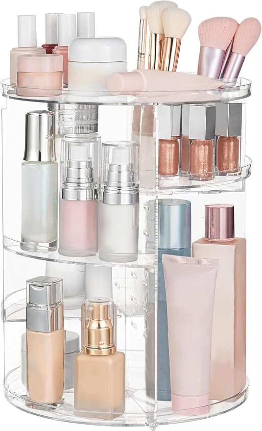 HBlife 360 Rotating Makeup Organizer Adjustable Carousel Large Capacity by HBlife