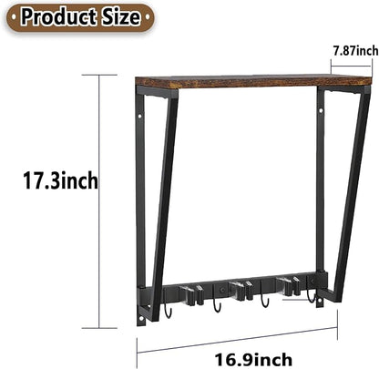 Wall-mounted broom and mop storage rack, equipped - Image 2