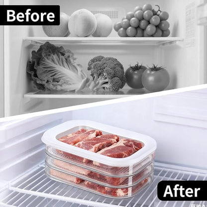 2 Pcs Deli Meat Container for Fridge, Stackable Food Storage Boxes - Image 4