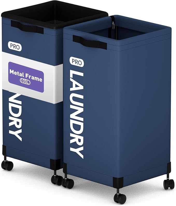 Caroeas Next-Gen 105L Matel Frame Laundry Basket by Caroeas