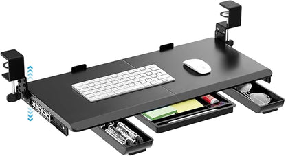 Large Height Adjustable Keyboard Tray by OUKMIC
