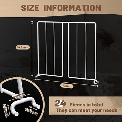 Amylove 24 Pcs Wire Shelf Divider - Image 2