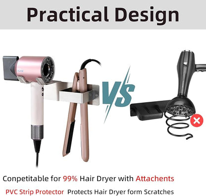Hair Dryer Holder Wall Mounted, Stainless Steel Blow Dryer Holder - Image 6